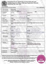 英國離婚證書公證樣本